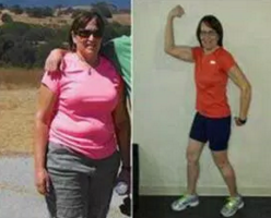 carol before and after weight loss photo