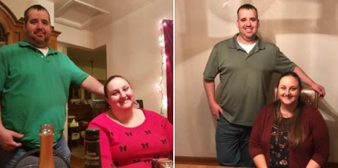 stacie and jason before and after weight loss photo